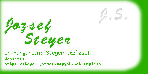 jozsef steyer business card